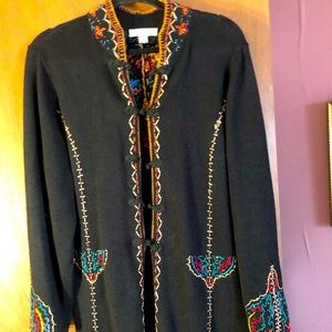 Sweater Jacket, richly detailed.